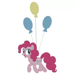 Size: 550x550 | Tagged: safe, artist:animayhem, derpibooru import, pinkie pie, balloon, clothes, cutie mark, redbubble, shirt, sticker, then watch her balloons lift her up to the sky