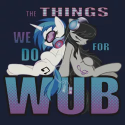 Size: 550x550 | Tagged: artist:zedrin, clothes, derpibooru import, iphone case, merchandise, octavia melody, pun, redbubble, safe, shirt, sticker, text, vinyl scratch, wub