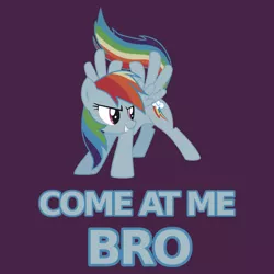 Size: 550x550 | Tagged: clothes, come at me bro, derpibooru import, merchandise, rainbow dash, redbubble, safe, shirt, solo, sticker, text