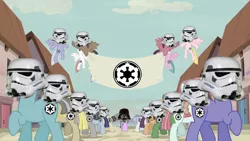 Size: 1280x720 | Tagged: safe, derpibooru import, the cutie map, darth vader, empire, equal town banner, equal town banner meme, exploitable meme, meme, star wars, stormtrooper, wtf
