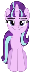 Size: 1661x3778 | Tagged: safe, artist:partylikeanartist, derpibooru import, starlight glimmer, pony, unicorn, season 5, the cutie map, antagonist, female, front view, looking at you, mare, s5 starlight, simple background, smug, smug smile, smuglight glimmer, solo, transparent background, vector