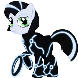 Size: 625x624 | Tagged: safe, artist:moongazeponies, derpibooru import, oc, unofficial characters only, clothes, costume, crossover, simple background, solo, transparent background, tron, vector