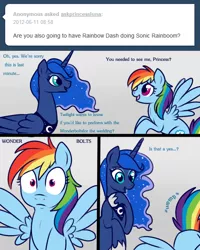 Size: 500x625 | Tagged: artist:lulubell, ask, askprincessluna, derpibooru import, faint, princess luna, rainbow dash, safe, tumblr, wingboner