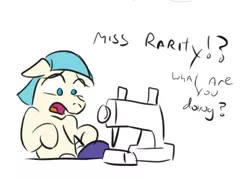 Size: 501x361 | Tagged: suggestive, artist:jargon scott, derpibooru import, coco pommel, rarity, earth pony, pony, unicorn, cocoa cantle, female, implied blowjob, implied oral, implied sex, male, mare, marshmallow coco, oblivious, rule 63, shipping, stallion, straight