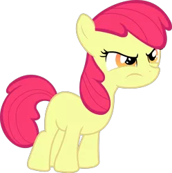 Size: 3422x3435 | Tagged: apple bloom, artist:charity-rose, dead source, derpibooru import, missing accessory, safe, simple background, solo, transparent background, vector