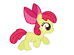 Size: 866x642 | Tagged: safe, artist:pupster0071, derpibooru import, apple bloom, animated, running, solo, walk cycle