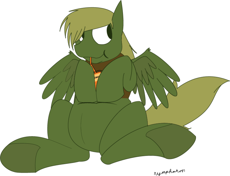 Size: 810x620 | Tagged: artist:nymphanon, chubby, derpibooru import, fallout equestria, fallout equestria: murky number seven, oc, oc:murky, radaway, safe, simple background, solo, transparent background, unofficial characters only