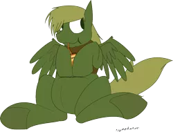 Size: 810x620 | Tagged: artist:nymphanon, chubby, derpibooru import, fallout equestria, fallout equestria: murky number seven, oc, oc:murky, radaway, safe, simple background, solo, transparent background, unofficial characters only