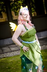 Size: 787x1200 | Tagged: safe, artist:paw photography, artist:wild-woelfchen, derpibooru import, fluttershy, human, 2014, clothes, connichi, cosplay, dress, gala dress, irl, irl human, photo, solo