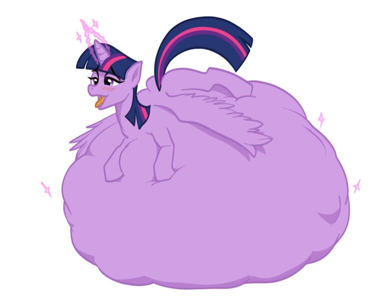 Size: 1280x1024 | Tagged: questionable, artist:riddleaellinea, derpibooru import, twilight sparkle, twilight sparkle (alicorn), alicorn, pony, belly, belly bed, belly expansion, blank flank, female, growth, hyper, hyper pregnancy, impossibly large belly, inflation, mare, open mouth, oviposition, pregnant, pregnant expansion, solo, solo female, tongue out