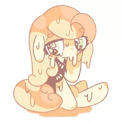 Size: 800x800 | Tagged: artist:wasu, carrot top, clothes, derpibooru import, golden harvest, goo pony, original species, pixiv, safe, solo