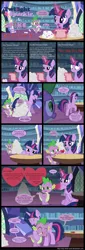 Size: 2000x5873 | Tagged: safe, artist:mlp-silver-quill, derpibooru import, spike, twilight sparkle, twilight sparkle (alicorn), alicorn, pony, comic, cute, eyes closed, female, floppy ears, frown, hearts and hooves day, heartwarming, hnnng, hug, letter, magic, male, mare, open mouth, raised eyebrow, reading, sad, smiling, telekinesis, twilight's castle, valentine, wide eyes, yelling