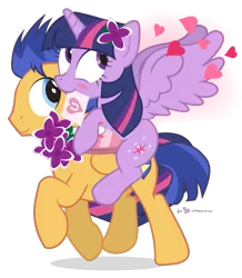 Size: 705x810 | Tagged: safe, artist:dm29, derpibooru import, flash sentry, twilight sparkle, twilight sparkle (alicorn), alicorn, pegasus, pony, best ship, blushing, bouquet, box, box of chocolates, brony history, carrying, comment event horizon, cute, cutie mark, derpibooru history, derpibooru legacy, diasentres, eternal thread, female, flashlight, flower, flower in hair, folded wings, food, happy, heart, hearts and hooves day, hoof hold, legendary, letter, lilacs, looking back, looking up, male, mare, mouth hold, ponies riding ponies, raised hoof, riding, shipping, signature, simple background, smiling, spread wings, stallion, straight, the eternal thread, the former eternal thread, the image formerly known as the eternal thread, the image that started zeb's eternal feud with sirbumpaous, thread war, transparent background, trotting, twiabetes, valentine's day, valentine's day card, vector, wall of tags, wings