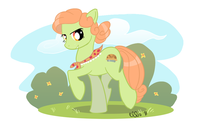 Size: 900x540 | Tagged: artist:ellisarts, derpibooru import, granny smith, safe, solo, younger