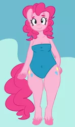 Size: 3145x5308 | Tagged: anthro, arm hooves, artist:flaminbunny, clothes, derpibooru import, pinkie pie, solo, suggestive, swimsuit