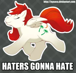 Size: 900x862 | Tagged: artist:nyaasu, derpibooru import, g1, haters gonna hate, image macro, meme, paradise, safe, solo