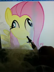 Size: 2448x3264 | Tagged: safe, derpibooru import, fluttershy, drugs, electronic cigarette, irl, photo, smoking, vape, vaping, waifu dinner