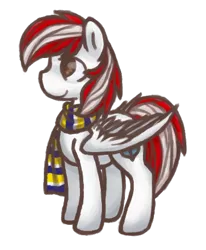 Size: 376x457 | Tagged: artist:breadcipher, clothes, derpibooru import, edit, nation ponies, peru, ponified, safe, scarf, simple background, solo, transparent background