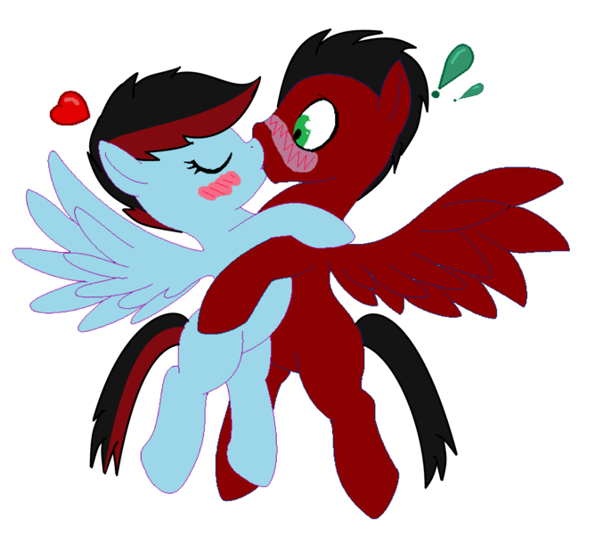 Size: 5128x4608 | Tagged: absurd resolution, artist:rainbowdashaventure, blushing, derpibooru import, heart, kissing, oc, oc:firedraw extreme, oc:lighting, oc x oc, safe, shipping, surprised, surprise kiss, unofficial characters only