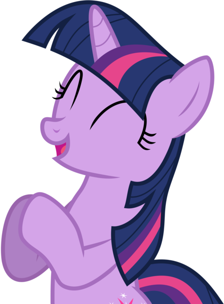 Size: 6000x8144 | Tagged: absurd resolution, artist:schmuzart, clapping, clapping ponies, derpibooru import, eyes closed, look before you sleep, meme origin, safe, simple background, solo, transparent background, twilight sparkle, vector