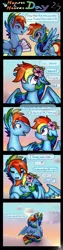 Size: 1500x6000 | Tagged: artist:kikirdcz, comic, dashblitz, derpibooru import, female, kissing, male, rainbow blitz, rainbow dash, rule 63, safe, selfcest, self ponidox, shipping, straight