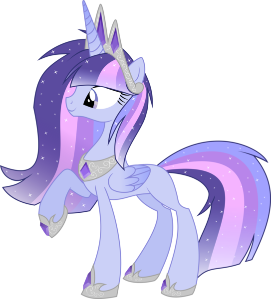 Size: 1600x1769 | Tagged: safe, artist:sonnatora, derpibooru import, oc, unofficial characters only, alicorn, pony, alicorn oc, raised hoof, simple background, smiling, solo, transparent background, vector