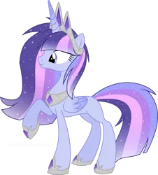 Size: 1600x1769 | Tagged: safe, artist:sonnatora, derpibooru import, oc, unofficial characters only, alicorn, pony, alicorn oc, raised hoof, simple background, smiling, solo, transparent background, vector