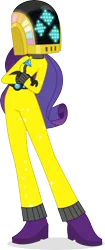 Size: 4000x9498 | Tagged: safe, artist:sonnatora, derpibooru import, rarity, equestria girls, rainbow rocks, daft punk, daft rarity, simple background, solo, transparent background, vector