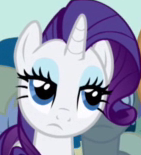 Size: 141x155 | Tagged: safe, derpibooru import, screencap, rarity, pony, background pony, cropped, picture for breezies, rarity is not amused, solo, solo focus, unamused