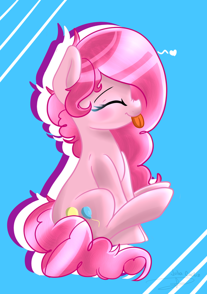 Size: 2111x3000 | Tagged: safe, artist:sugarrush015, derpibooru import, part of a set, pinkie pie, solo, tongue out