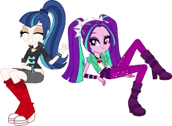 Size: 800x585 | Tagged: safe, artist:alkonium, artist:givralix, derpibooru import, aria blaze, shining armor, sonata dusk, equestria girls, gleaming shield, palette swap, rule 63, shining sonata, simple background, transparent background, vector