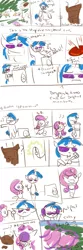 Size: 1000x3000 | Tagged: applejack, artist:mabu, bass cannon, comic, derp, derpibooru import, discord, fluttershy, mane six, music, pinkie pie, rainbow dash, rarity, safe, silly, storyboard, sweetie belle, twilight sparkle, vinyl scratch