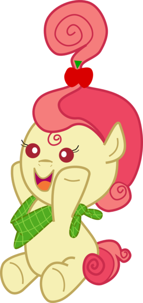 Size: 964x2037 | Tagged: safe, artist:talimbaa, derpibooru import, apple bumpkin, pony, apple family member, baby, baby pony, simple background, solo, transparent background, vector, younger