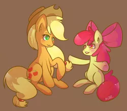 Size: 804x702 | Tagged: apple bloom, applejack, artist:mimtii, derpibooru import, safe