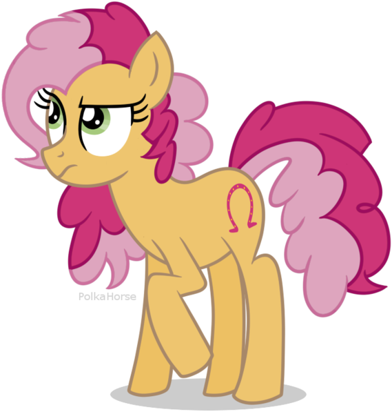 Size: 683x720 | Tagged: alternate version, artist:ashidaii, artist:poikahorse, derpibooru import, oc, oc:silly string, offspring, parent:cheese sandwich, parent:pinkie pie, parents:cheesepie, raised hoof, safe, solo, the rock farmer's daughters, unofficial characters only