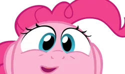 Size: 900x532 | Tagged: artist:pinkiepiemike, derpibooru import, faic, looking, pinkie pie, recolor, safe, simple background, solo, transparent background, vector