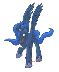 Size: 1356x1652 | Tagged: safe, artist:glacialfalls, derpibooru import, princess luna, solo