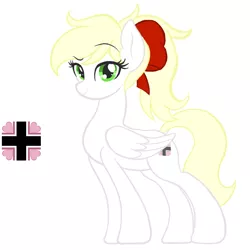 Size: 1500x1500 | Tagged: safe, artist:lemon, derpibooru import, oc, oc:kyrie, unofficial characters only, pegasus, pony, aryan, aryan pony, blonde, luftwaffe, nazipone, solo