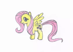 Size: 1024x732 | Tagged: artist:fred7162, derpibooru import, fluttershy, safe, solo, traditional art