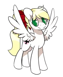 Size: 3392x4136 | Tagged: safe, artist:kilo, derpibooru import, oc, oc:kyrie, unofficial characters only, pegasus, pony, aryan, aryan pony, blonde, cute, luftwaffe, nazipone, race swap, simple background, smiling, solo, spread wings, transparent background