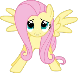 Size: 8560x8000 | Tagged: absurd resolution, artist:dipi11, cute, derpibooru import, fluttershy, grin, looking at you, rarity takes manehattan, safe, simple background, smiling, solo, spread wings, svg, transparent background, vector