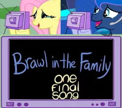 Size: 982x873 | Tagged: artist:matthew taranto, brawl in the family, crying, derpibooru import, epic ending, exploitable meme, fluttershy, gamer luna, manly tears, meme, obligatory pony, princess luna, safe, tv meme