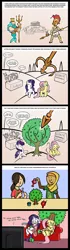 Size: 867x3106 | Tagged: artist:toonbat, athena, athens, comfort eating, crying, derpibooru import, fluttershy, fluttertree, food, greece, greek mythology, human, ice cream, marshmelodrama, mythology, olive, olive tree, poseidon, rarity, safe, squid, toy, tree, tree costume, wat