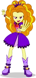 Size: 6000x13000 | Tagged: safe, artist:caliazian, derpibooru import, adagio dazzle, equestria girls, rainbow rocks, .ai available, absurd resolution, amulet, boots, clothes, high heel boots, looking at you, necklace, open mouth, shoes, simple background, singing, solo, transparent background, vector, welcome to the show