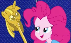 Size: 541x327 | Tagged: safe, derpibooru import, edit, pinkie pie, equestria girls, costanza face, crossing the memes, george costanza, ishygddt, meme, seinfeld, twilight scepter