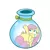 Size: 1000x1000 | Tagged: semi-grimdark, artist:diablo2000, derpibooru import, fluttershy, fluffy pony, bottle, captured, chubby, crying, fluffyshy, flutterbuse, image, png, pony in a bottle, solo, tiny ponies