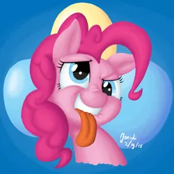 Size: 2000x2000 | Tagged: safe, artist:jorichi, derpibooru import, pinkie pie, earth pony, pony, bust, digital art, solo