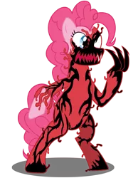 Size: 1024x1320 | Tagged: artist:gamerpen, carnage, crossover, derpibooru import, pinkie pie, safe, solo, spider-man, symbiote, symbiote pony, xk-class end-of-the-world scenario