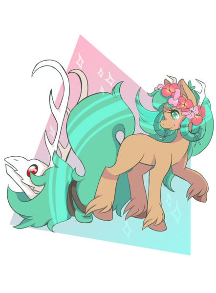 Size: 1024x1391 | Tagged: artist:lana-jay, augmented tail, derpibooru import, flower, flower in hair, hooves, monster mare, oc, oc:perish song, raised hoof, safe, simple background, skull, solo, tailmouth, transparent background, unofficial characters only, unshorn fetlocks