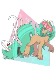 Size: 1024x1391 | Tagged: artist:lana-jay, augmented tail, derpibooru import, flower, flower in hair, hooves, monster mare, oc, oc:perish song, raised hoof, safe, simple background, skull, solo, tailmouth, transparent background, unofficial characters only, unshorn fetlocks